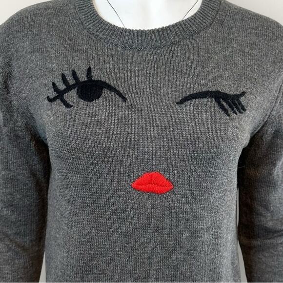 Kate Spade x Broome Street | Wool Blend Winking Eye Sweater | Size S - Picture 6 of 14